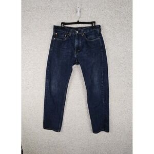 Levis 505 Jeans Mens 34x32 (30.5) Blue Denim Regular Fit Straight Leg Zip Fly